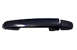 PT Auto Warehouse TO-3180S-FRK - Outside Exterior Outer Door Handle, Smooth Black - without Keyhole, Passenger Side Front