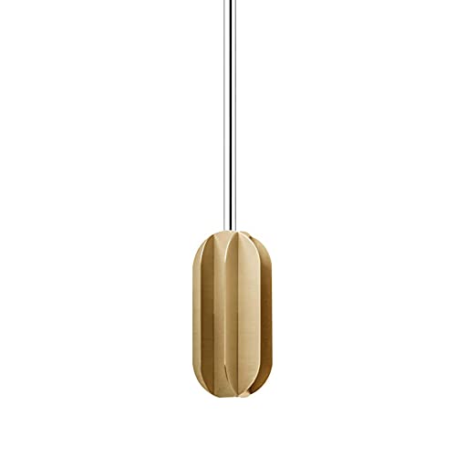 Lámpara de techo minimalista nórdica con acabado creativo de cobre
