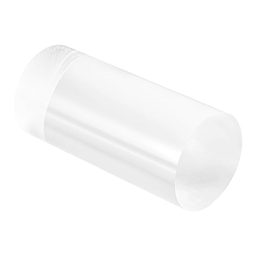 Image of uxcell Acrylic Round Rod, Clear,3 inch Diameter 6-1 /4 inch Length, Solid Plastic PMMA Bar Stick