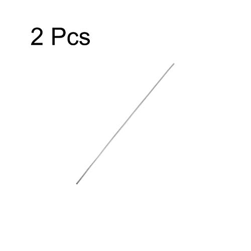 Image of uxcell 1mm x 100mm 304 Stainless Steel Solid Round Rod for DIY Craft - 2pcs