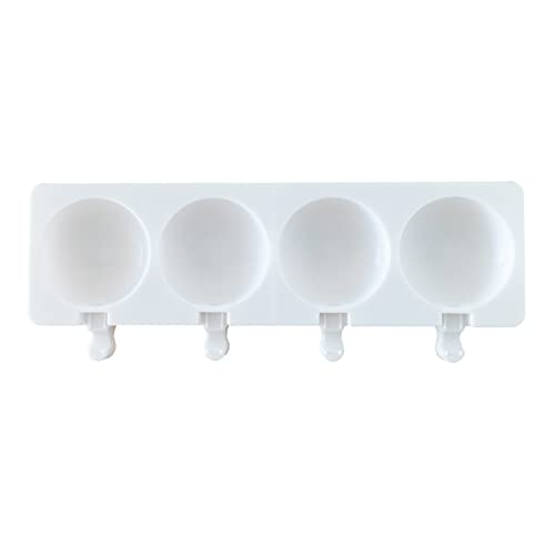 Juego de moldes para paletas de silicona, 4 cavidades, ovalados, para tartas, moldes para paletas caseras para fiestas