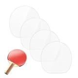 Tischtennisschläger-Schutzfolie | 4 Stück Transparente Selbstklebende Schutzfolien | Tischtennis-Schlägerbelag Schutz - für die kontinuierliche Pflege sowie Reinigung und Instandhaltung Ihrer Spielräu