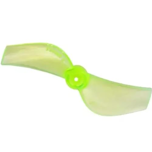 Hélice 35mm avion d'intérieur bipalle jaune transparent, équilibrage haute précision