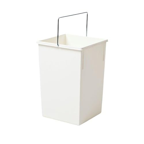 Hailo Inneneimer 1045119 | Abfalleimer Einsatz 15 Liter | Kunststoff Eimereinsatz weiß | mit Henkel Abfallsysteme