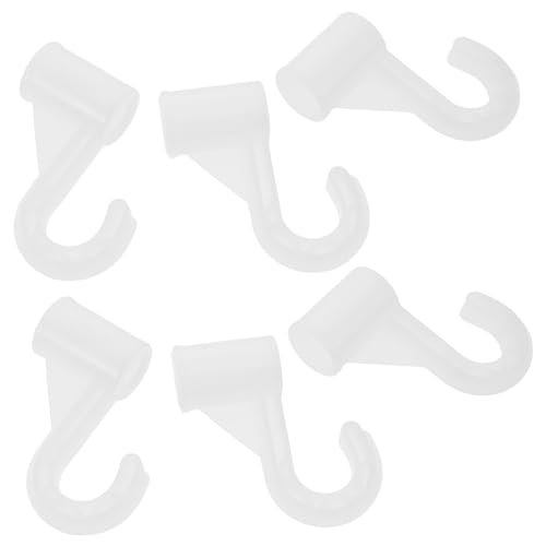 Happyyami 6 Pcs Heavy Duty Wardrobe Rod Bracket Hooks for Closet Organization Support for Wardrobes Easy Installation Stylish Design Clothes Holder