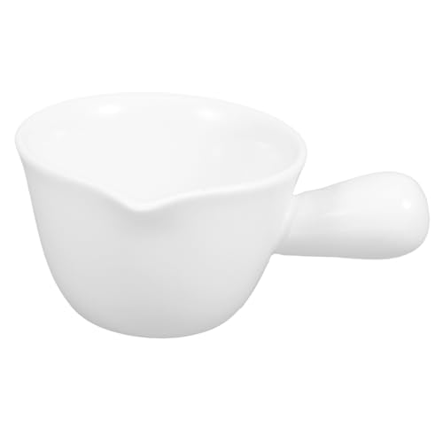 Cabilock Small Milk Jug Milk Cup Small Syrup Pitcher Sugar Dispenser Pourer Sugar Pourer Mug Ceramics White