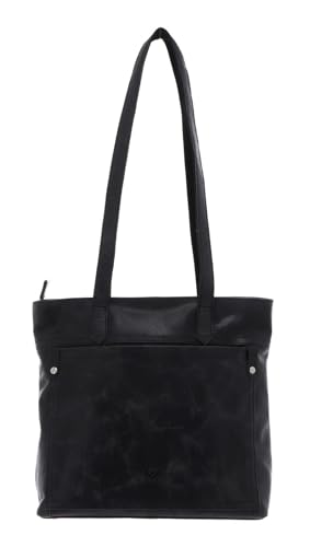 Sac à épaule City Cowboy Zaida au design moderne noir avec anse confortable