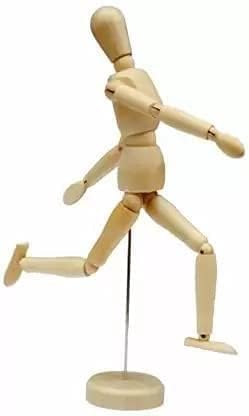 Image of KNAFS 14CM Wooden Manikin Movable Limbs Human Mannequin Model for Artist Sketching Hand Blockhead Puppet Home Decoration