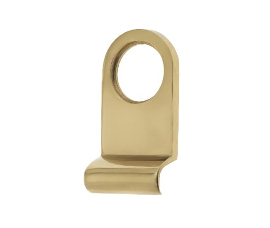 KOOPLES HARDWARE Plain Cylinder Pull – Solid Brass Keyhole Pull Handle for Euro Profile Locks – Simple External Door Accessory in Classic Finish (Polished Brass)