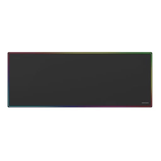 Mars Gaming MMP224, Alfombrilla Gaming XXL 880x330mm, Diseño de Bordes Rainbow, Base Antideslizante de Caucho Natural, Superficie Nanotextil de Alta Precisión, Alfombrilla de Ratón Flexible, Negro | Ya disponible en tu tienda friki favorita! En mundofriki.es!