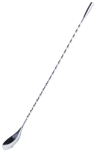Ortarco 12 Inch Stainless Steel Bar Spoon For Cocktail Mixing With Spiral Handle Silver #TOP11