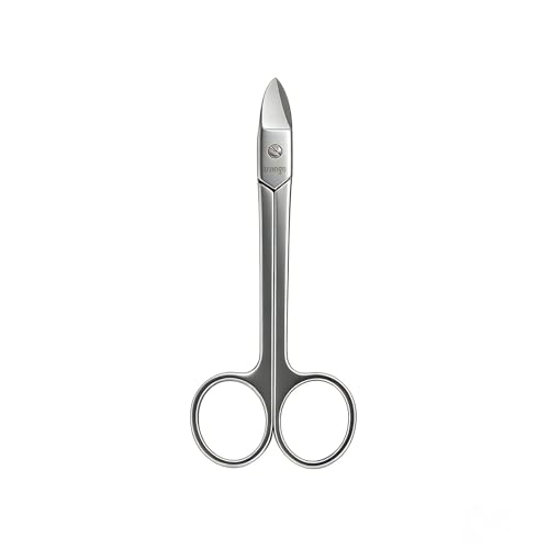 LIVINGO Professional Sharp Small Toenail Scissors - 4.13 Inch Compact Size Stainless Steel Nail Manicure Pedicure Scissors Long Handles for Men & Women Thick and Hard Fingernails