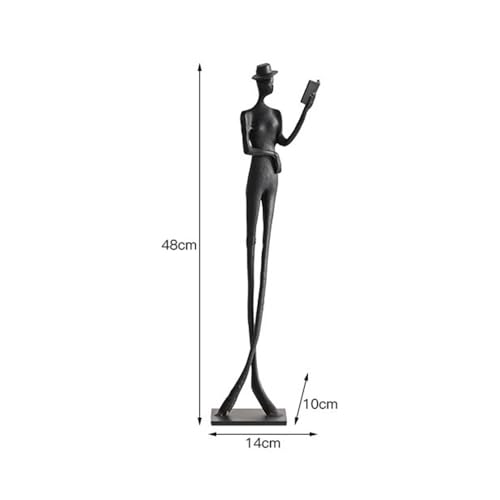 Vitrine d'art et statue d'art en métal, cadeau idéal pour table