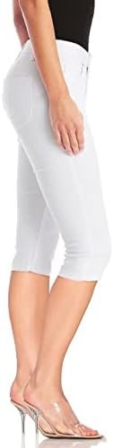 Hybrid & Company Women's Butt Lift Super Comfy Stretch Denim Capri Short Jeans
