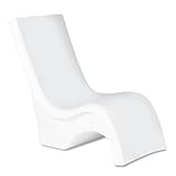 Step2 Vero Pool Chair, Fade-Resistant, Waterproof Patio Furniture for Sun Shelf, Use in Pools up to 15-Inches of Water, Weighted, 43"D x 23"W x 37"H, Resin, White