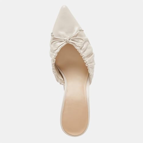 Kitten Heels for Women Bow Pointed Toe Heel Dressy Slip on Mules Trendy Sexy Stiletto Pumps Shoes4