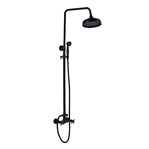 Ensemble de douche d'époque en bronze véritable avec barre télescopique