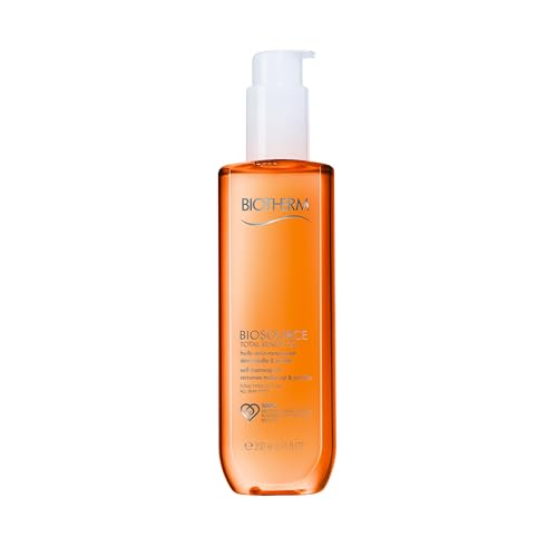 Biotherm Biosource Total Renew Oil Reinigungsöl mit natürlichen Inhaltsstoffen, klärende Gesichtspflege für ein geklärt aussehendes Hautbild, 200 ml