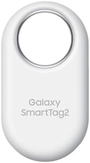 SAMSUNG SmartTag2 (2023) Bluetooth + UWB, IP67 Water and Dust Resistant, Findable via App, 1.5 Year Battery Life - White