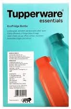 Tupperware Aquasafe Eco Square Fliptop Plastic Bottles 1000 ml Pack of 4 (Multicolor)