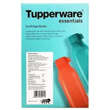 Botellas de plástico reutilizables Tupperware cuadradas de 1000ml pack de 4 botes multicolor 2