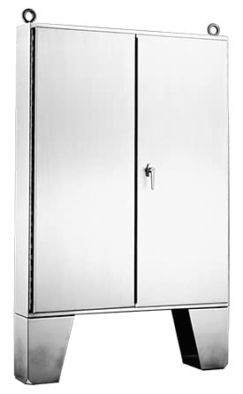 Hoffman A726012USSLP 2 Door Floor-Mounting NEMA 12 Enclosure, Stainless Steel Type 304, 72.06" x 60.06" x 12.06"