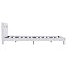 vidaXL Cama Individual Luz LED Estructura Hierro + Somier Láminas + Cabecero...