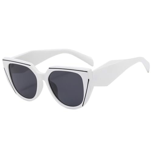 Lunettes de soleil carrées de luxe grand cadre protection extérieure vintage