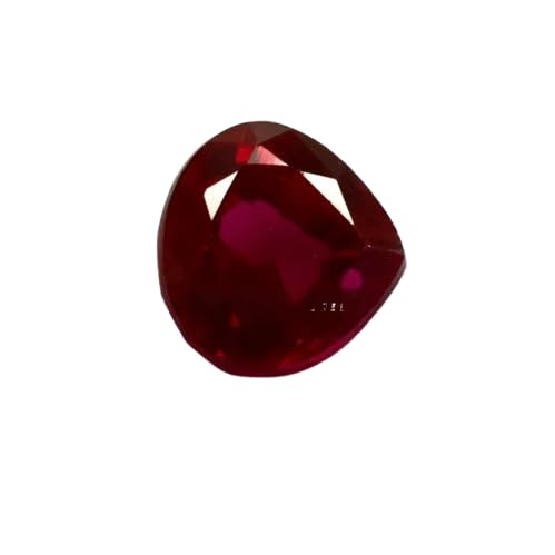 4 Ct Natural Burmese Ruby – Certified Loose Gemstone, Tear (Pear) Cut, Deep Red Ruby for Ring or Pendant