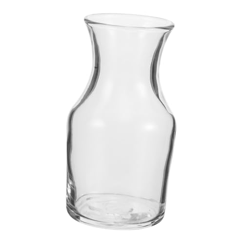 Gatuida Caraffa in Vetro Trasparente per Vino Mini Decanter Bocca Piatta Facile da Pulire per Uso Individuale e Servire Vino Bianco