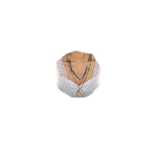 Pendentif en couches dorées et finitions pailletées géométriques