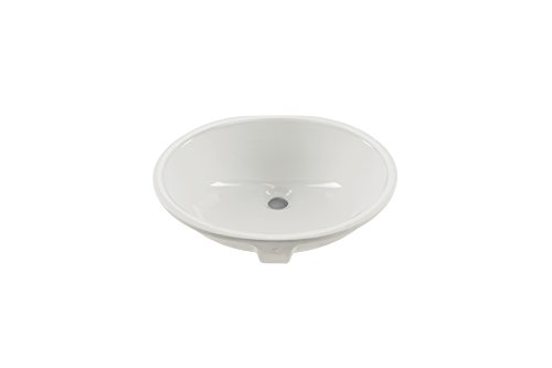 Soleil Ss209W 17-In X 14-In Glazed Ceramic Oval Undermount Bathroom Sink With Overflow In White #TOP2