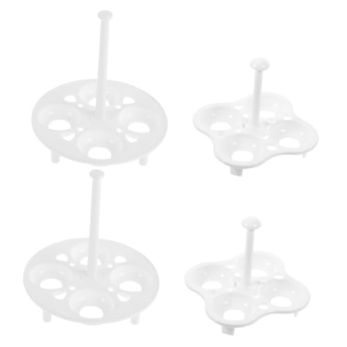CAXUSD 4 Piezas Puesto de huevos del refrigerador rejilla para cocinar huevos soporte para huevos cocidos hueveras para huevos cocidos de huevos de plástico el plastico blanco