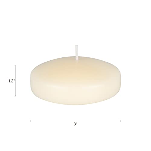 Mega Candles 48 Pcs Unscented Ivory Floating Disc Candle, Hand Poured Paraffin Wax Candles 3 Inch Diameter, Home Décor, Wedding Receptions, Baby Showers, Birthdays, Celebrations & Party Favors #TOP1