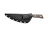 Tops Knives Frog Market Special XL Full Tang Fixed Blade- Tungsten Cerakote Blade Finish- Black Kydex Sheath w/Rotating Spring Steel Clip