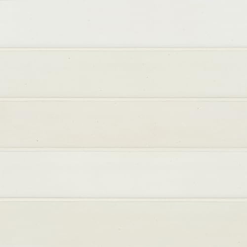Bedrosians Celine 2.5" x 12" Matte Porcelain Floor & Wall Tile, White (28-Pack, 5.48 SF)