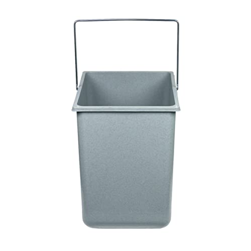Hailo 1094079 - Cubo de Basura de plástico con asa cromada, 18 L, 31,6 x 22,6 x 28,6 cm, Color Gris Cover