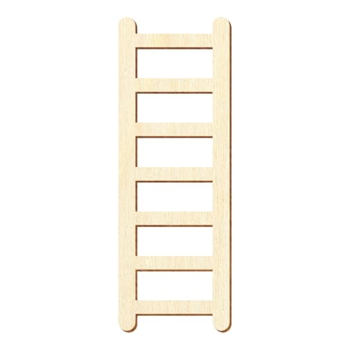 Escalera decorativa de madera, 3-50 cm de altura, para manualidades, decoración, tamaño: 23 cm, paquete con: 1 unidad