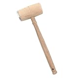 SHINEOFI Doppelseitiger Fleischklopfer Vielseitiger Küchenfleischhammer aus Buchenholz mit Aluminiumlegierung Steakzartmacherhammer für Küche und Kochen