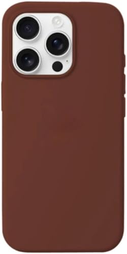 Image of Premium Liquid Silicone Case for iPhone 16 Pro - Slim Full Body Protective Back Cover with Soft Microfiber Lining, Anti-Slip Grip Scratch Resistant Phone Case (Brown)