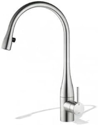 Franke KWC, Miscelatore monocomando con aeratore Estraibile Eve, Senza Luce, Interamente 115.0308.181 Cromato A 225, 10.111.103.000FL, Argento