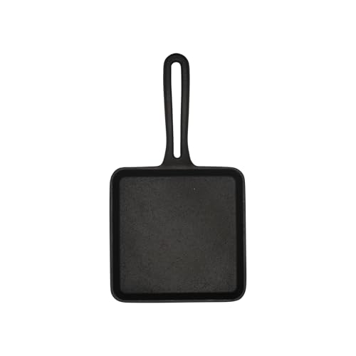 MIRRO 5 Inch Cast Iron Preseasoned Mini Grill for Broiling
