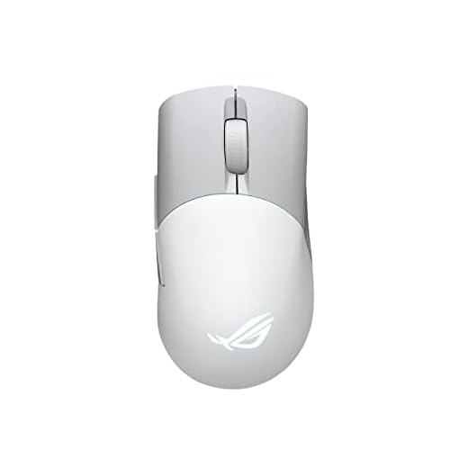 Asus ROG Keris Wireless AimPoint Gaming Mouse, Tri-mode connectivity, 36000 DPI sensor, 5 programmable buttons, ROG SpeedNova, Replaceable switches, Paracord cable, White