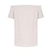 Women's Off Shoulder Ruffle Trim Shirt Short Sleeve Blouse Party Tops Shirt Casual Loose Fit Summer Tops White