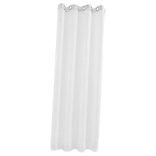 DOITOOL Silberner Halbtransparenter Vorhang mit Glitzereffekt Halbdurchlässiger Sichtschutz Dekorativer Fensterbehang für Wohnzimmer und Schlafzimmer Lichtfilternde Gardine