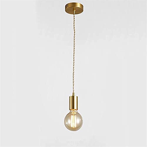 Suspension E27 cuivre style rétro pour éclairer chaleureusement le salon