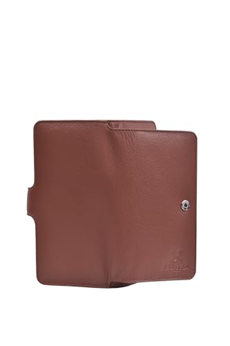 XALORA Women Leather Wallet RFID Blocking Long Wallet with Zip & Trifold Card Holder – Premium Tan Nappa Leather Clutch Purse – Stylish & Durable Travel Organizer4