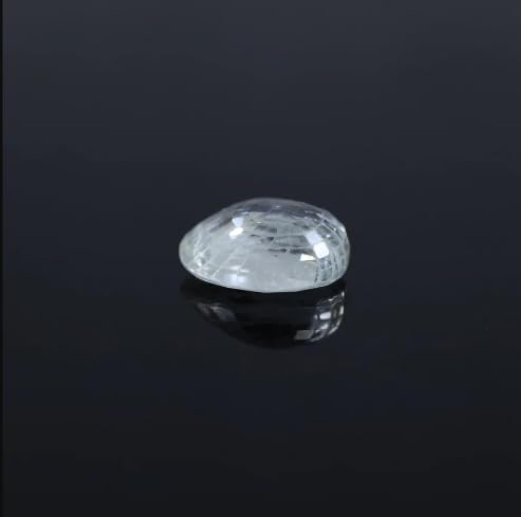 White Sapphire Stone Certified 5.05 Carat Necklace, Gift