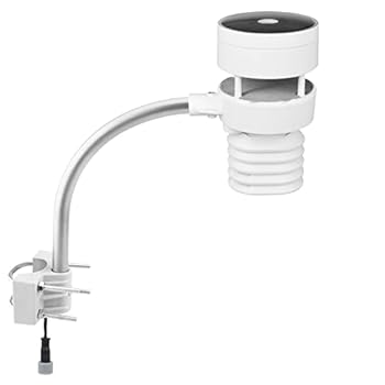 ECOWITT Estaciones meteorológicas, 6 en 1 estación meteorológica ultrasónica inalámbrica, barómetro, temperatura, monitor de humedad, solo accesorio, no se puede utilizar solo: Sensor ultrasónico: este dispositivo mide la velocidad del viento, la dirección del viento, la temperatura, la humedad, el índice UV y la radiación solar. El paquete de sensor ultrasónico funciona con energía solar y envía datos al receptor a través ...