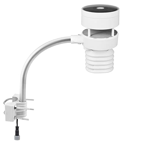 ECOWITT Ultradźwiękowy czujnik pogody 6 w 1 WS80, bezprzewodowy czujnik zewnętrzny, prędkość/kierunek wiatru, temperatura/wilgotność, promieniowanie słoneczne i światło UV, akcesoria, nie do